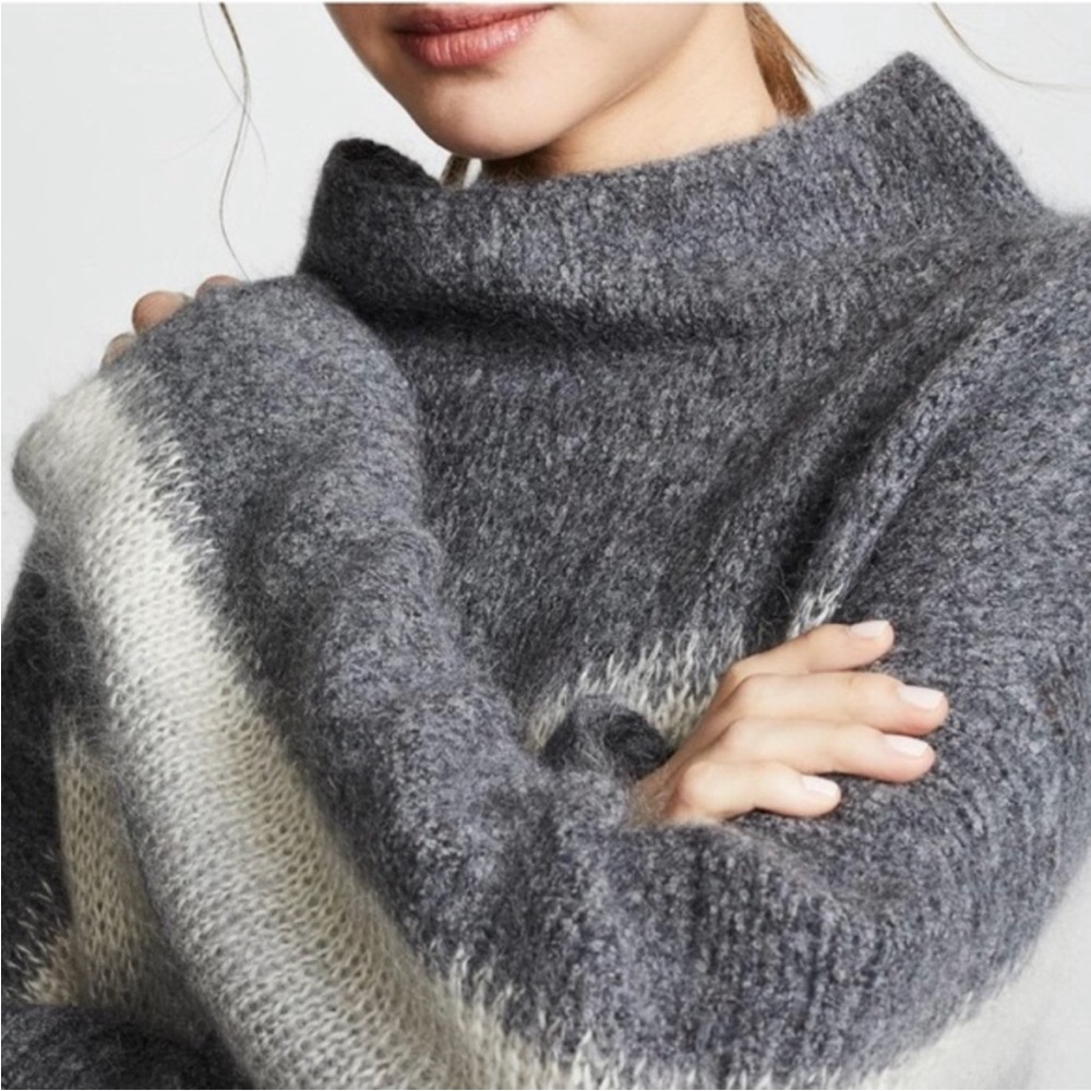 Rag & Bone Holland Stripe Wool & Mohair Sweater Size Medium - Picture 3 of 10